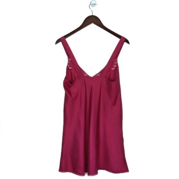 Val Mode Lingerie Pink Fusia Slip Vintage EUC - Picture 9 of 9